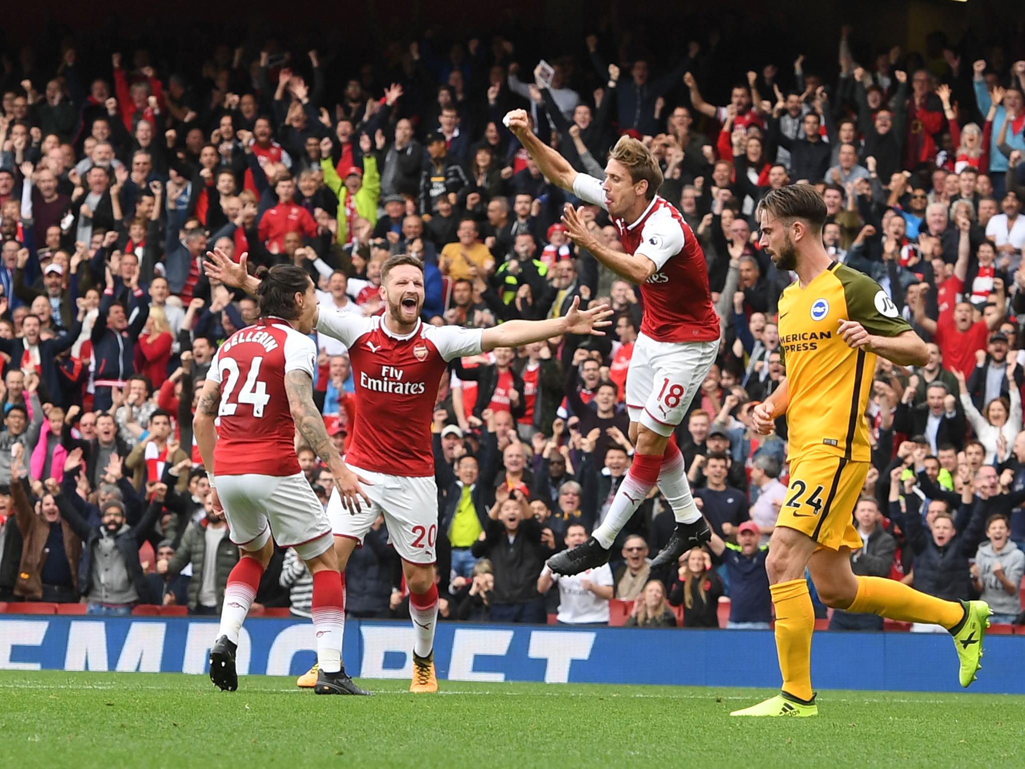 Scored his first goal since March 2013 as he reacted quickest to Xhaka’s free-kick that deflected off Mustafi, and showed a good awareness to pinch possession on occasion whenever Brighton looked to attack.