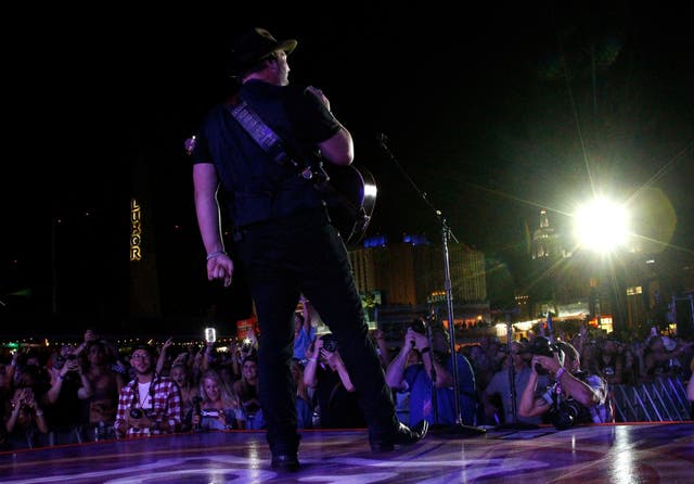 Lee Brice performing at the Route 91 Harvest Festival, Day 1, Las Vegas, USA - 29 Sep 2017