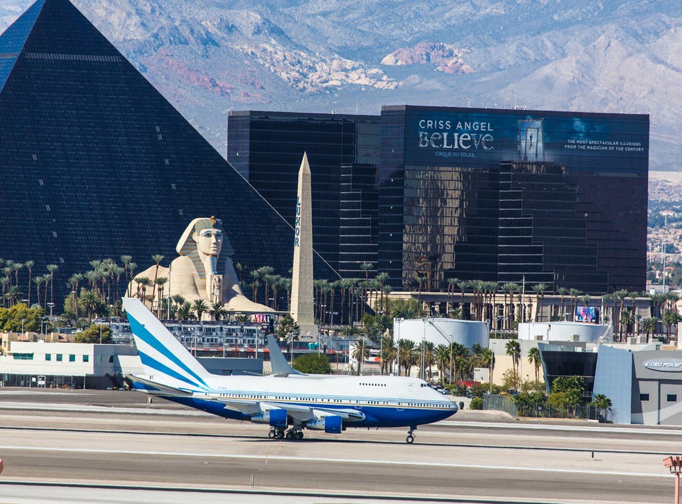 Flights to and from McCarran Airport were temporarily suspended