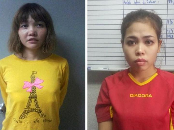 Vietnamese Doan Thi Huong (left) and Indonesian Siti Aisyah claim they thought they were participating in a reality TV prank, not a murder