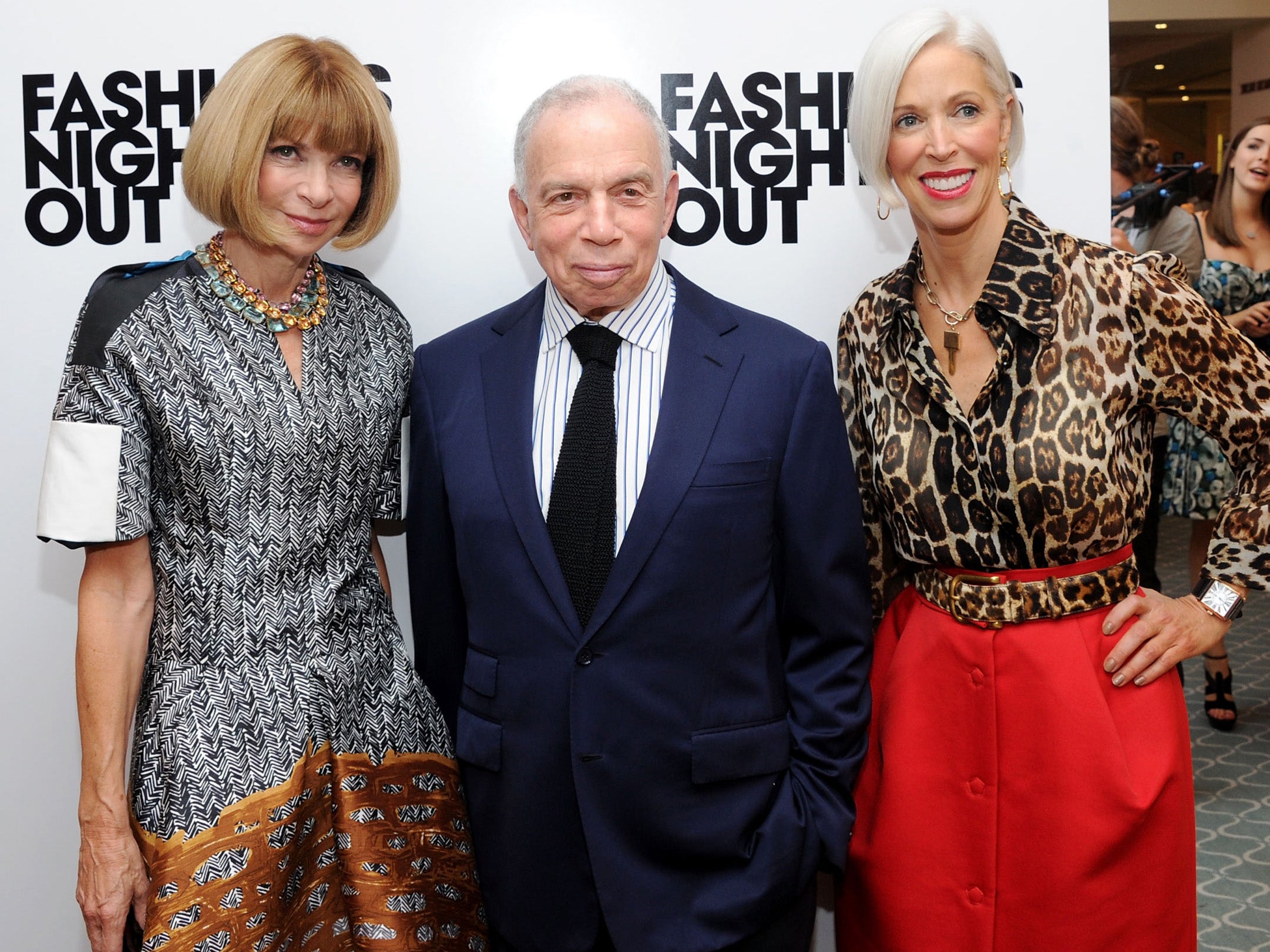 Anna Wintour, Si Newhouse and Linda Fargo attend the Bergdorf Goodman celebration during Fashion's Night Out in 2011 (Getty )