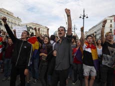 Thousands take to streets of Madrid in solidarity with Catalonia