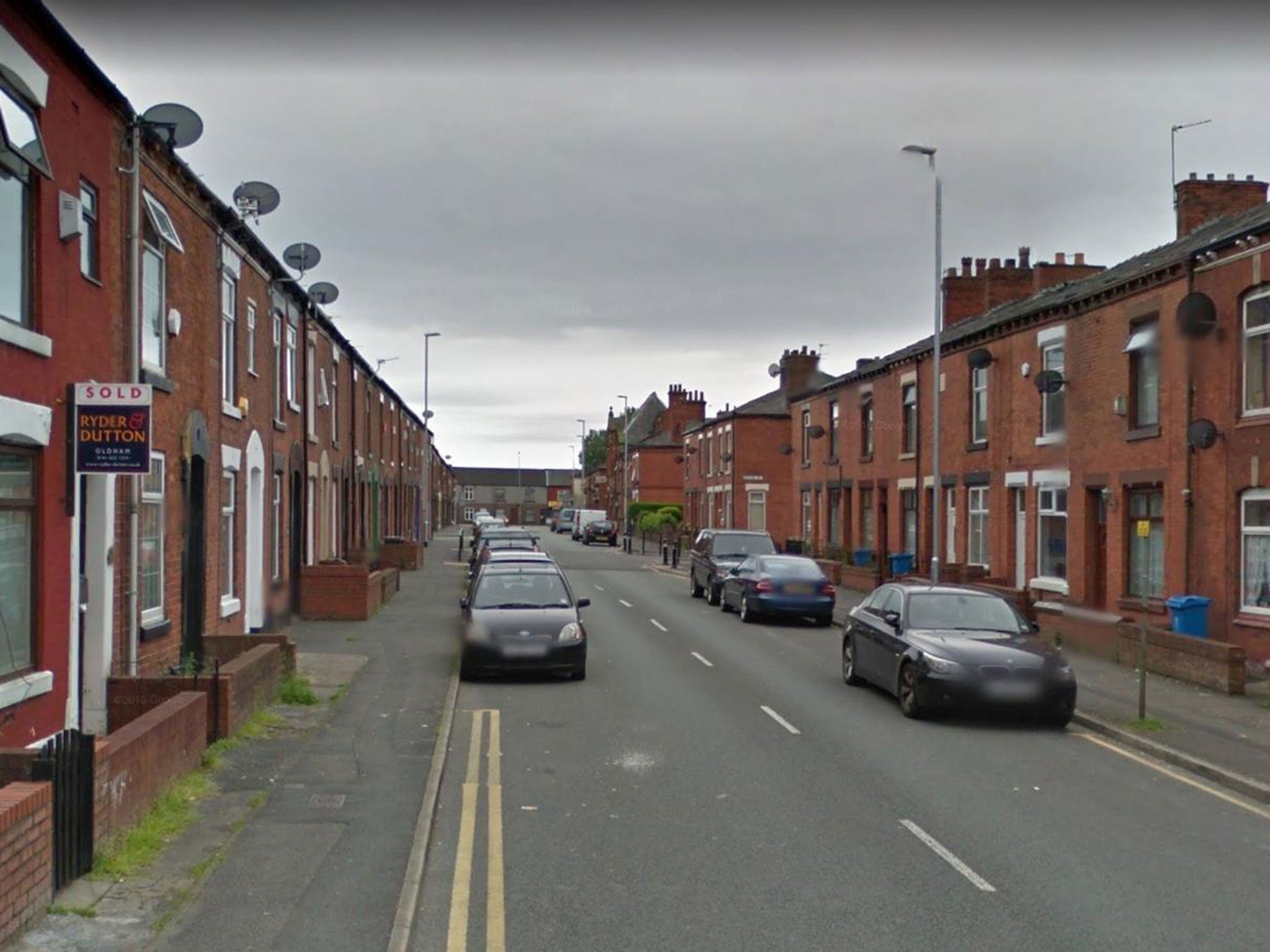 The attack happened in Chapel Road, Oldham, at around 10pm on Saturday