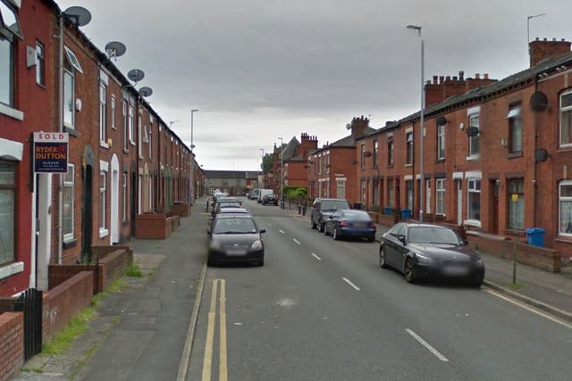 The attack happened in Chapel Road, Oldham, at around 10pm on Saturday