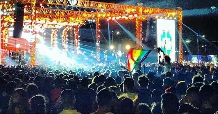 The unfurling of an LGBT flag at the gig of Lebanese alternative rock band Mashrou Leila was met with fury by local media