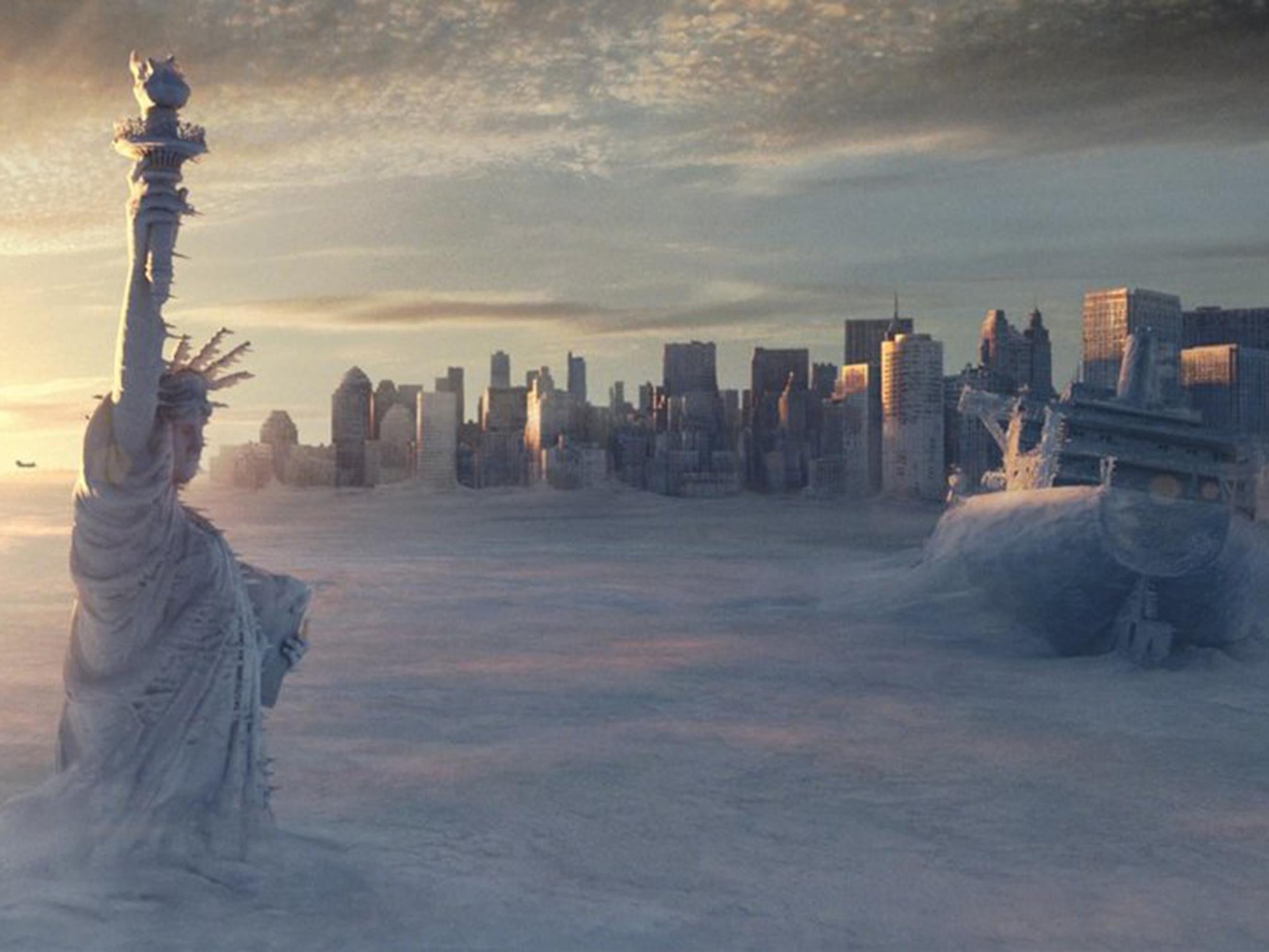 A tsunami floods New York City and the Statue of Liberty in 'The Day After Tomorrow'