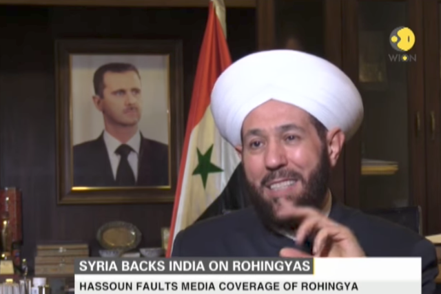 'Is [Myanmar] a religious problem? Or is it a security issue? Religion is being used as a scapegoat for a reason,' Syria's Sheikh Ahmad Badreddin Hassoun said