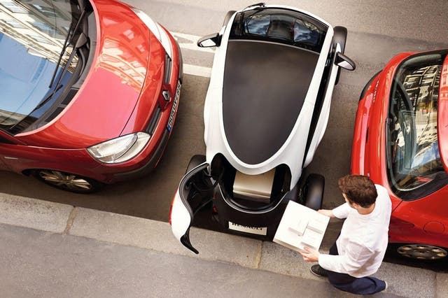 Space invader: arguably you can park a Twizy sideways (depends on the mood the warden is in)