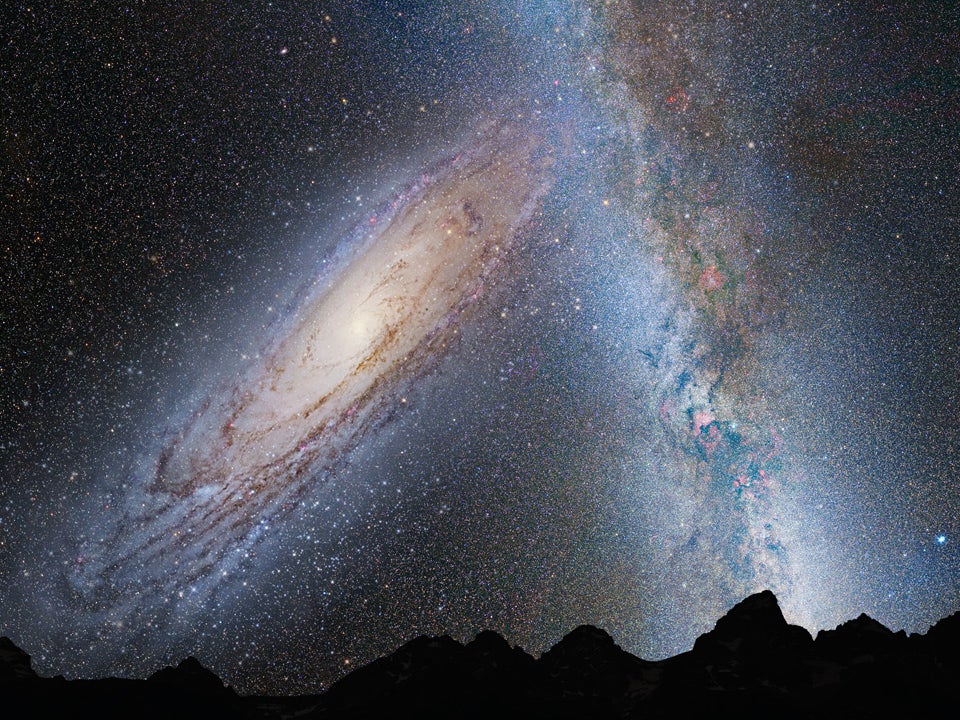 The Andromeda galaxy. Just like the cluster of stars, the various computers in a botnet are linked together despite looking separate if you're close enough to them