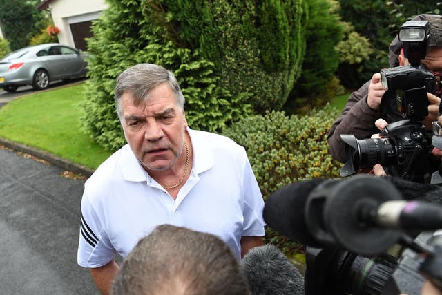Sam Allardyce speaks to the media after leaving his post as England manager last September