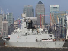 China sails high-tech warships up Thames in bid for closer Navy ties