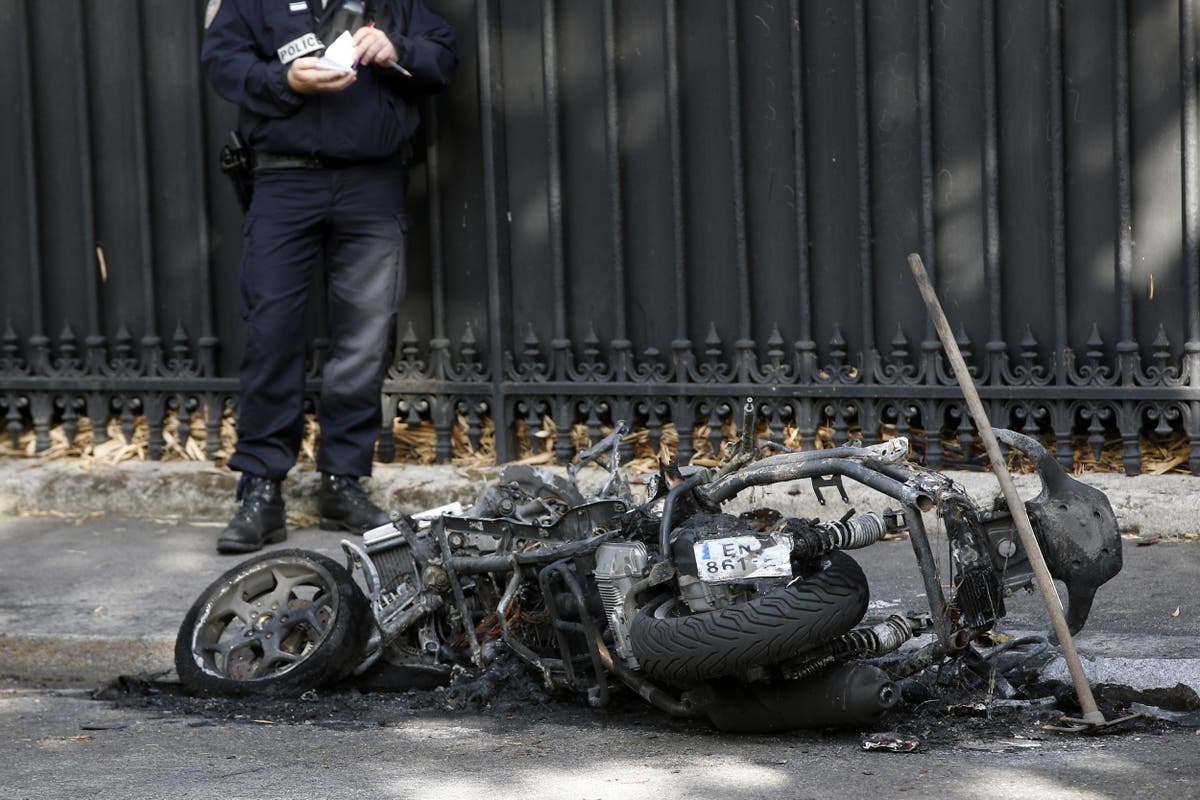 Paris explosion Motorcycle explodes in front of Jordanian military