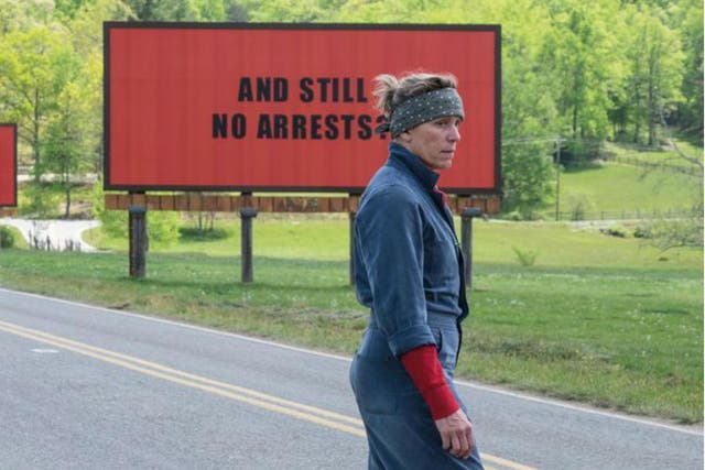 Frances McDormand plays the provocative Mildred Hayes, a mother chasing justice for the murder of her daughter in 'Three Billboards Outside Ebbing, Missouri'