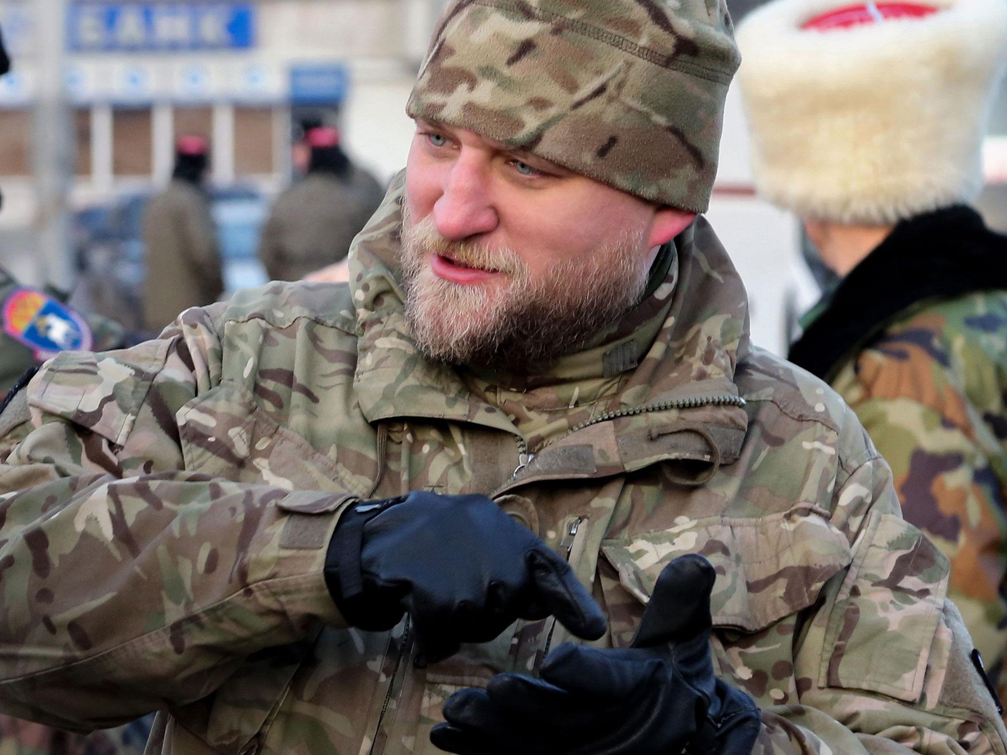 Roman Zabolotny, a chief cossack from southern Russia, one of two men identified by their respective paramilitary associations as being shown held in Syria by Isis