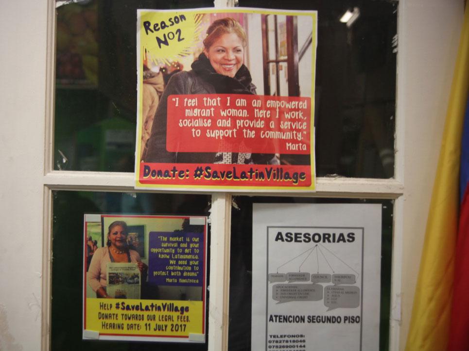 Photos of Marta Hinestrova, leader of the traders’ campaign, who fled Colombia after multiple death threats