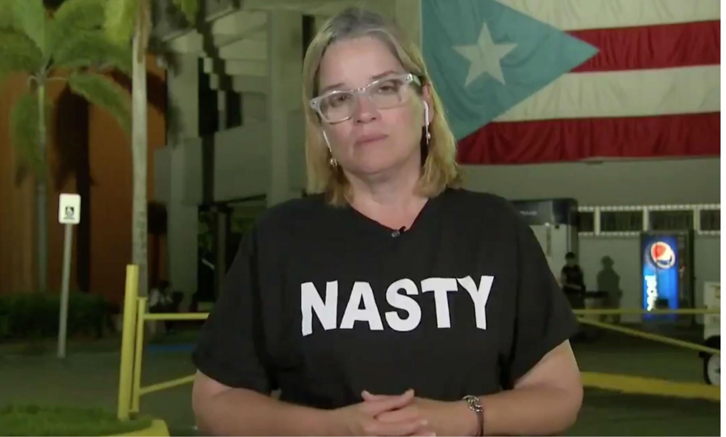 San Juan mayor wears 'nasty' shirt on live TV after Trump calls her 'nasty'