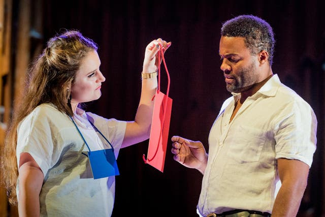 Soprano Louise Alder and actor Ray Fearon in 'King Arthur' at the Barbican 