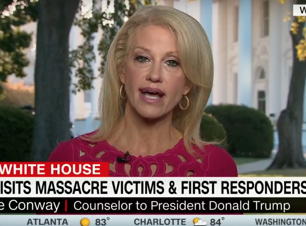 Conway argued that people need to wait before discussing the politics of gun control