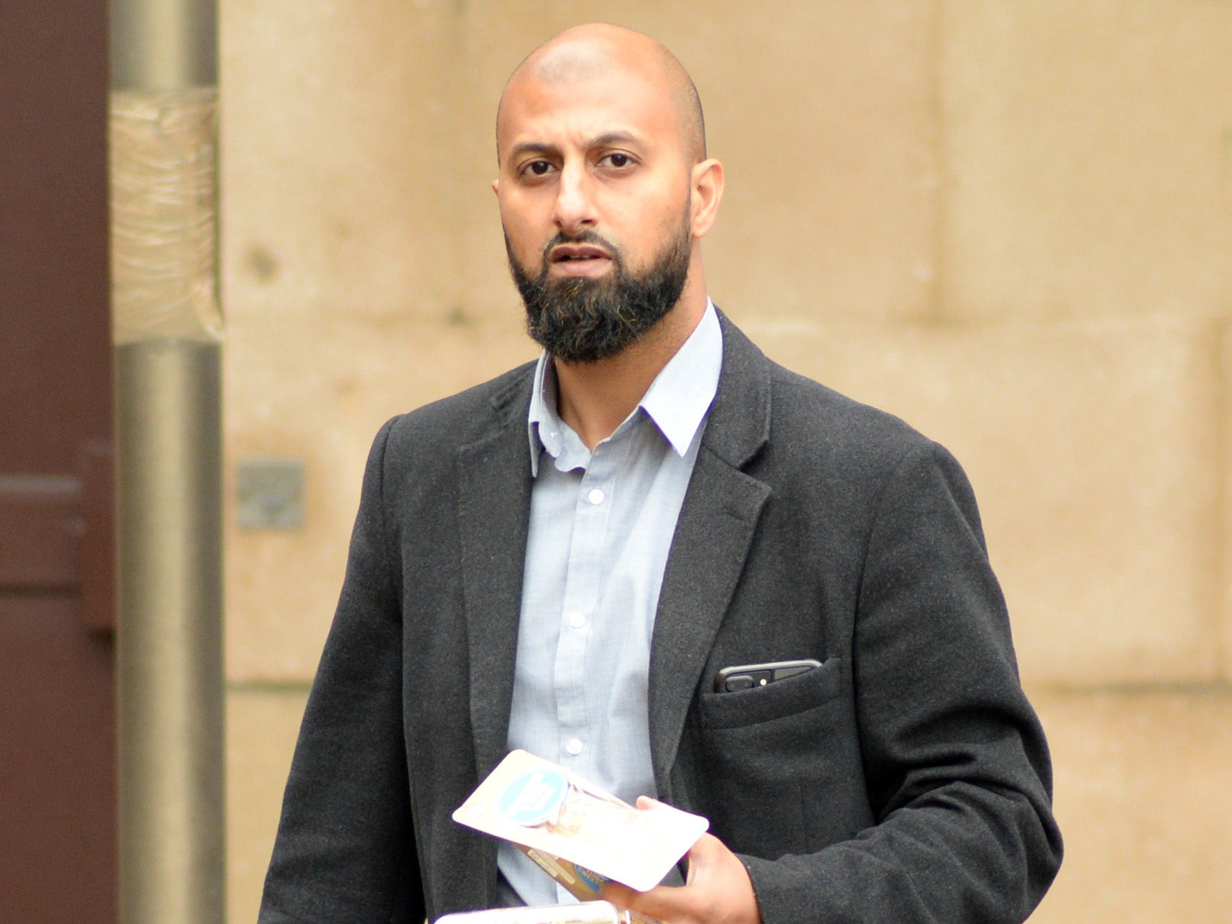 Pharmacist Zameer Ghumra outside Nottingham Crown Court