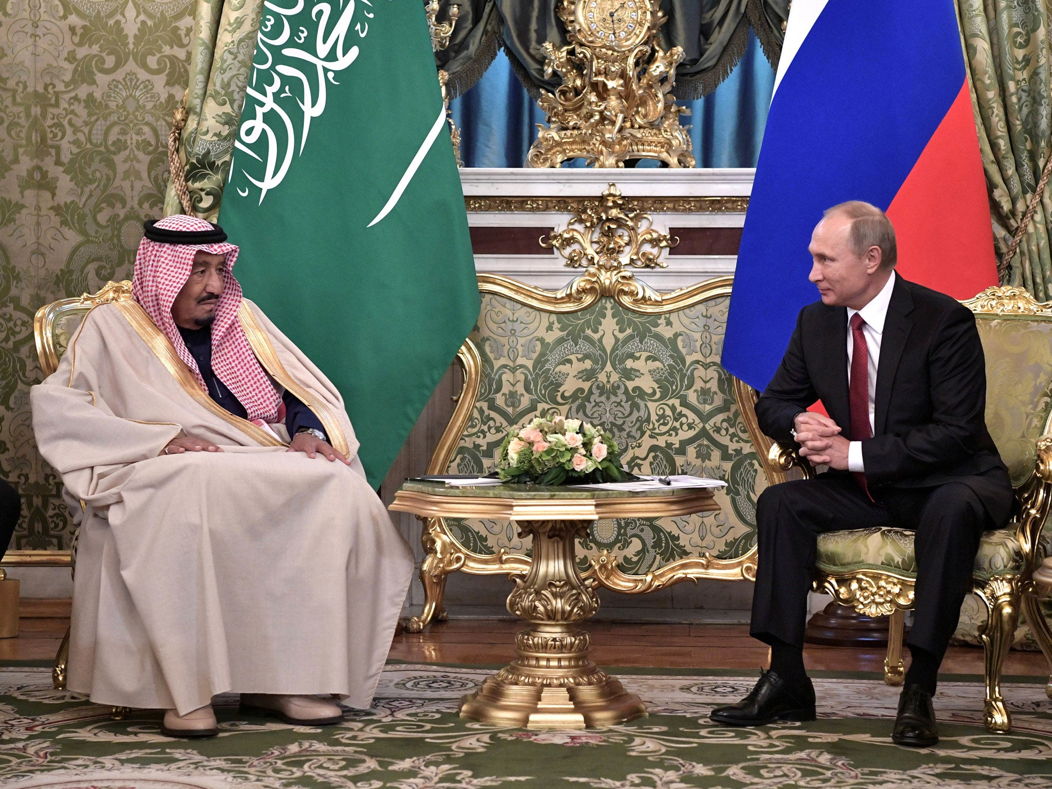 The Saudi King met with Russia’s President in the Kremlin