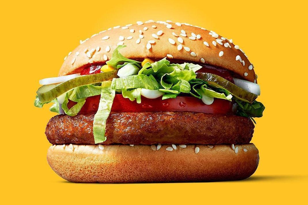 The McVegan, a plant-based burger from McDonalds, was a big hit with customers in Europe (McDonalds)