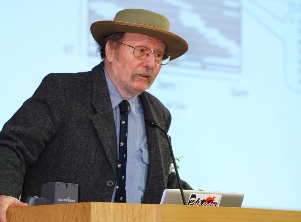 Jeffrey C. Hall speaking during a lecture at Shaw College of the CUHK in Hong Kong, China