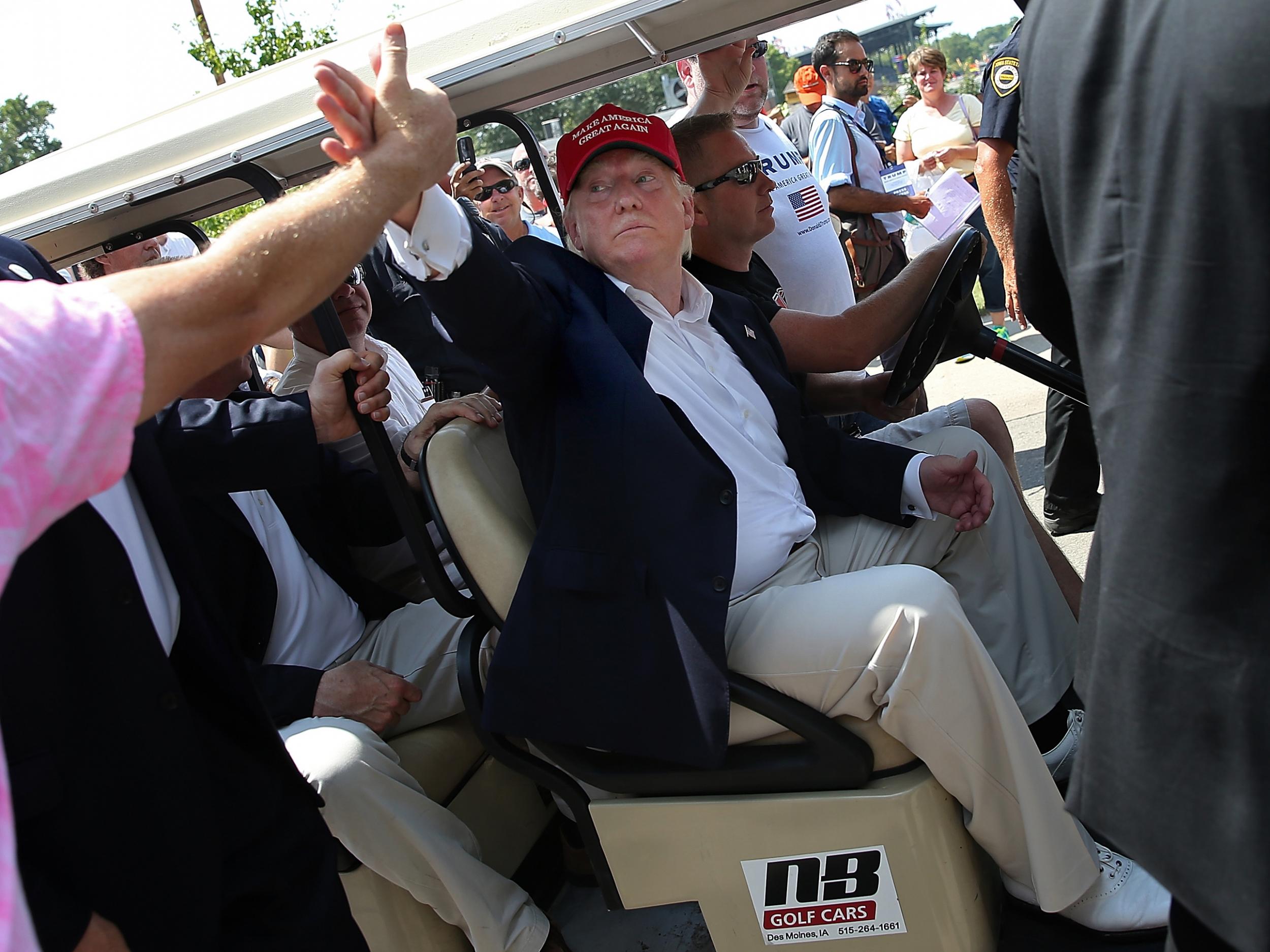 The agency has reportedly made other golf-related purchases, spending $15,600 on the installation of ballistic glass for Mr Trump to watch the Presidents Cup gold competition