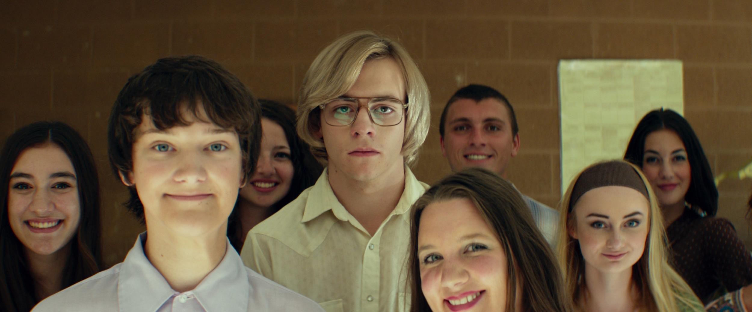 Ross Lynch (centre) plays the notorious American serial killer in ‘My Friend Dahmer’