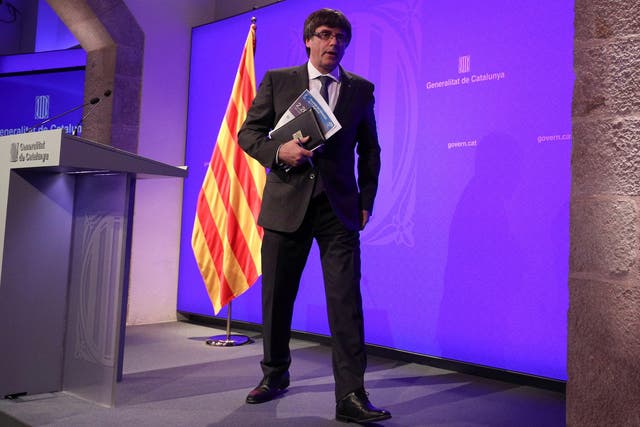Catalan President Carles Puigdemont has vowed to declare independence