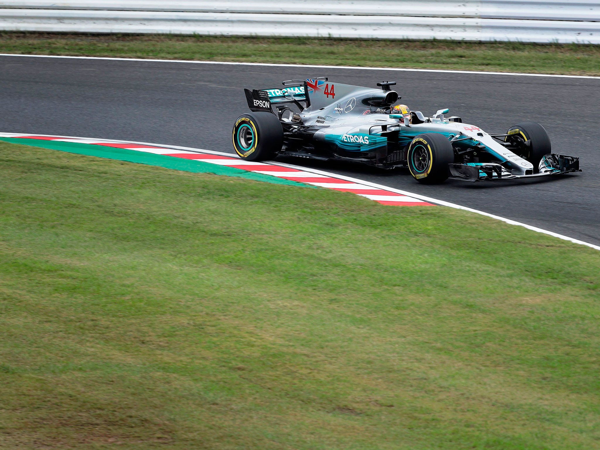 Hamilton in action on Saturday