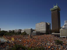 Thousands take part in rival demonstrations across Spain