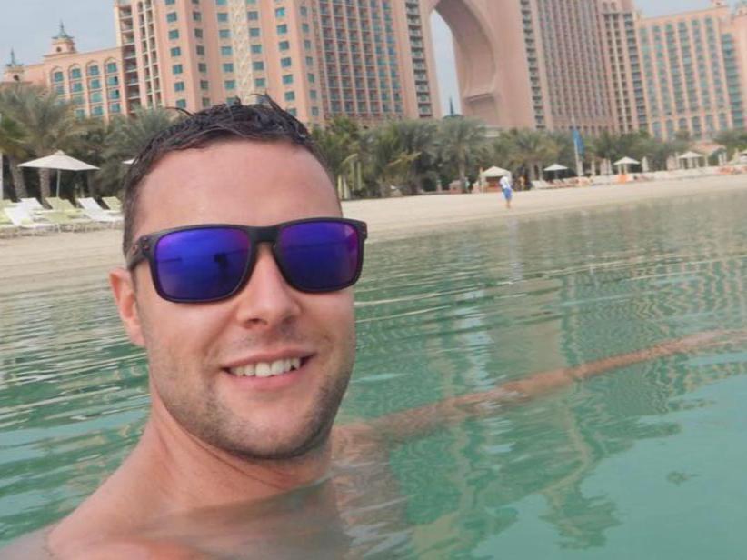 Electrician Jamie Harron was in Dubai for a two-day stopover after working in Afghanistan