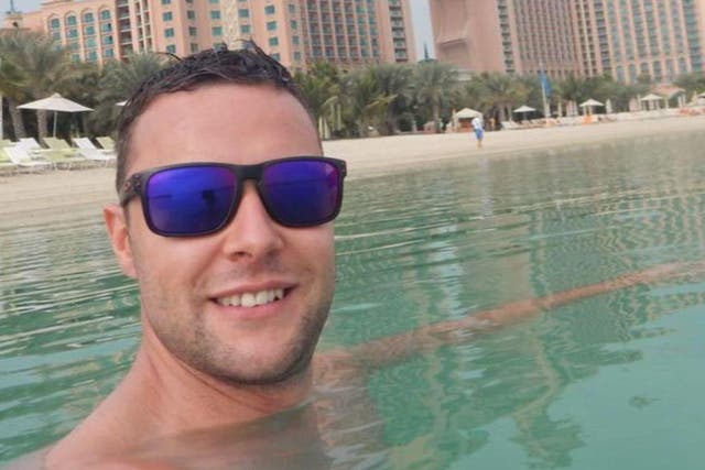 Electrician Jamie Harron was in Dubai for a two-day stopover after working in Afghanistan