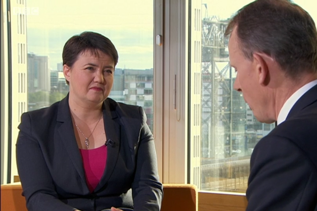 Asked by Andrew Marr about Boris Johnson, the Scottish Tory leader did little to hide her disdain