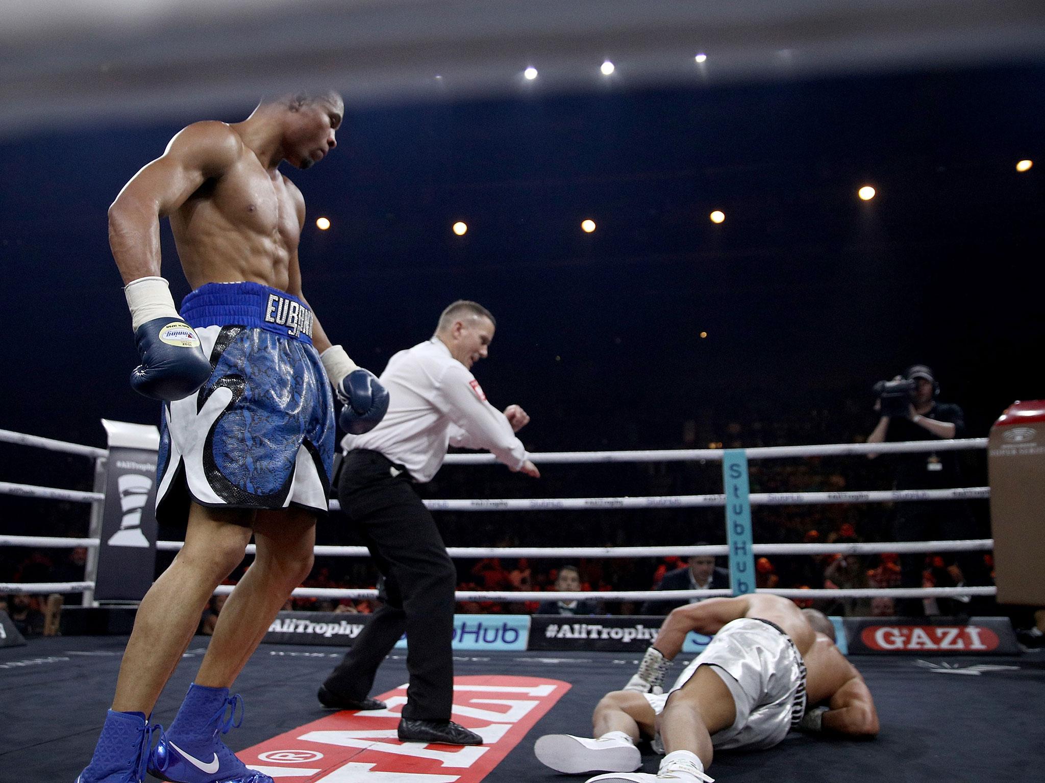 Eubank Jr showed the power which has made him one of the most feared boxers in the division