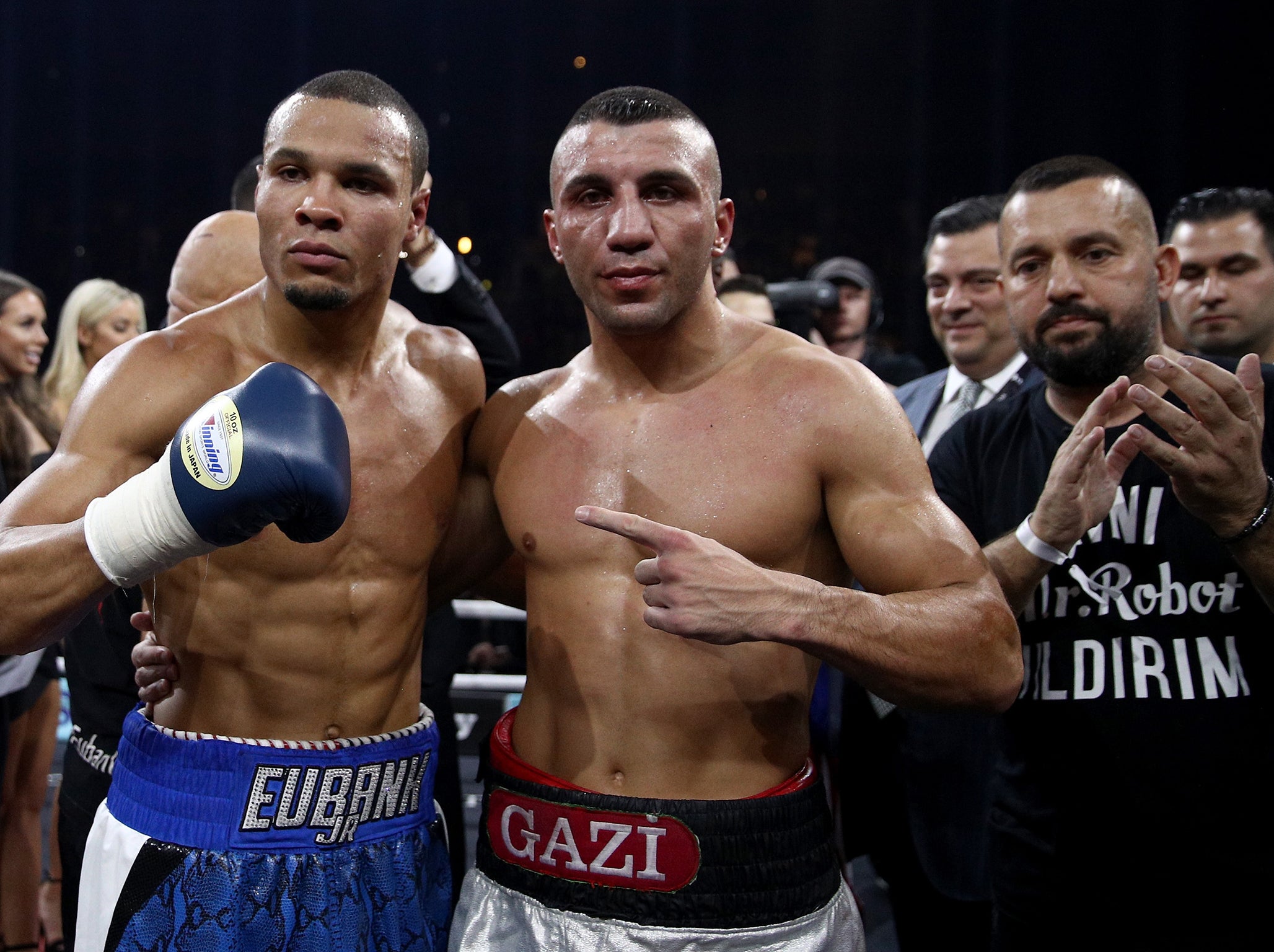 Plenty of respect was shown in the ring after the fight