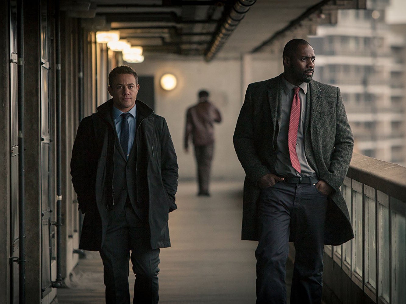 Walk the walk: as DCI John Luther, with Warren Brown as DS Justin Ripley, in ‘Luther’ (2010)