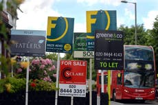 Annual UK house price growth falls for first time since July