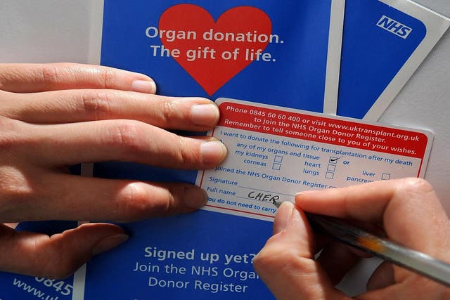 The proposed bill would end the need to join the transplant register to become a donor