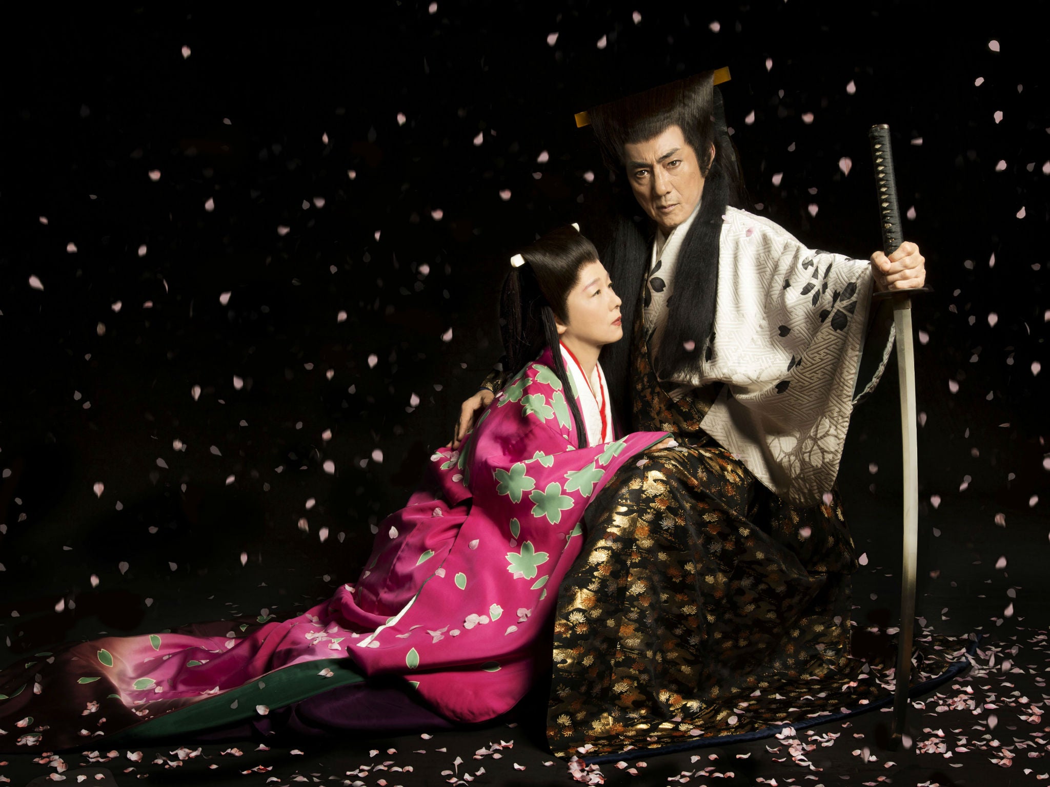 Masachika Ichimura as Macbeth and Yuko Tanaka as Lady Macbeth in the Ninagawa Company's 'Macbeth' at the Barbican