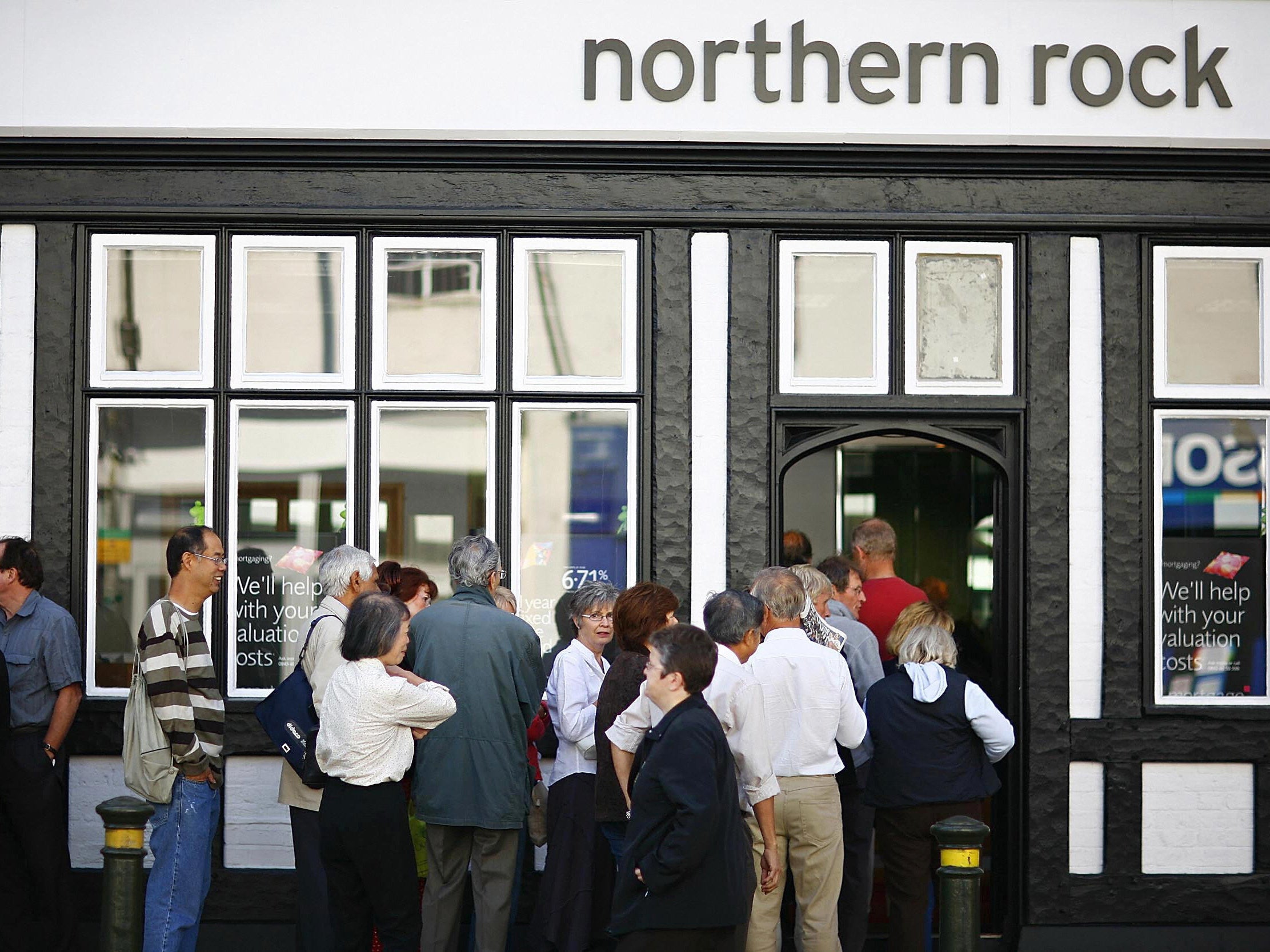The long lines outside high street branches of Northern Rock have now been replaced by thousands queueing up outside food banks