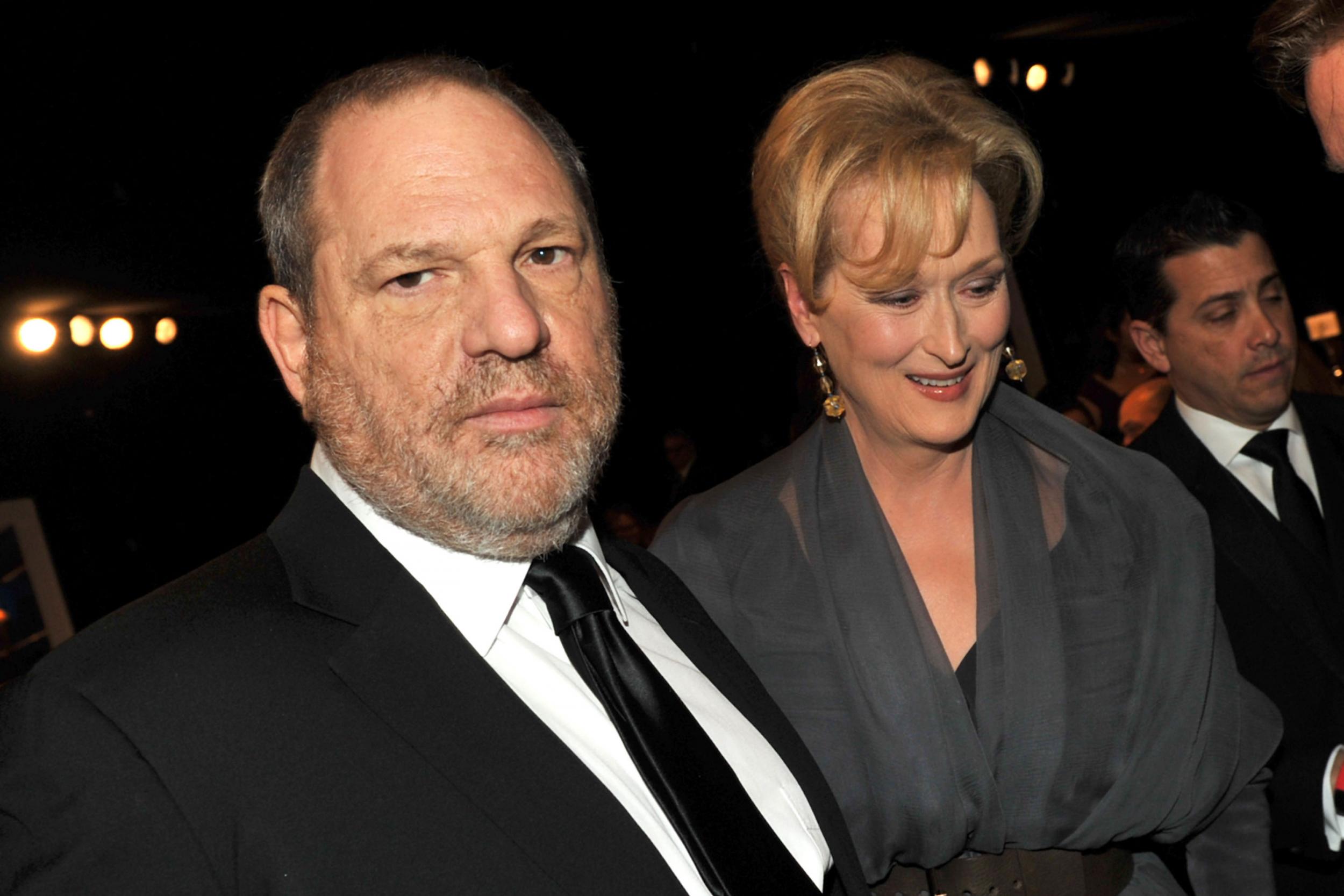 Harvey Weinstein with Meryl Streep in 2012