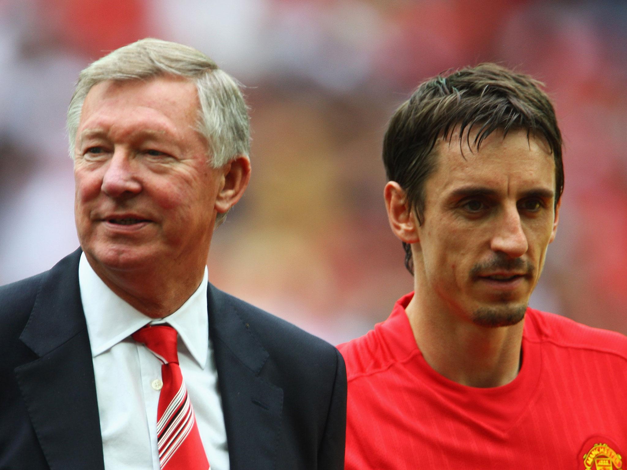 
Neville with former boss during their days at United 
