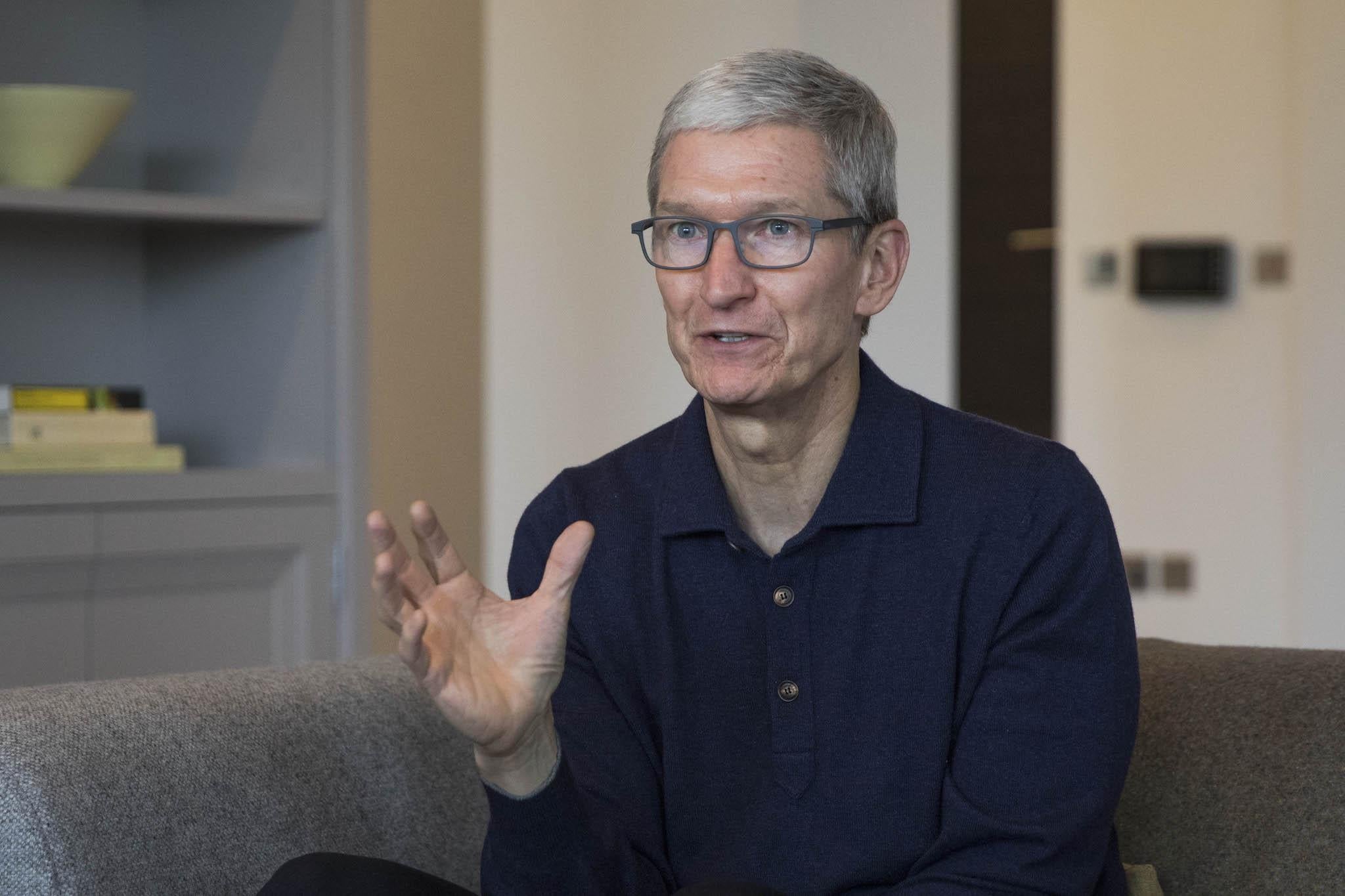 Apple CEO Tim Cook speaks to The Independent in London in 2017 about iPhones, AR, and why things are getting better