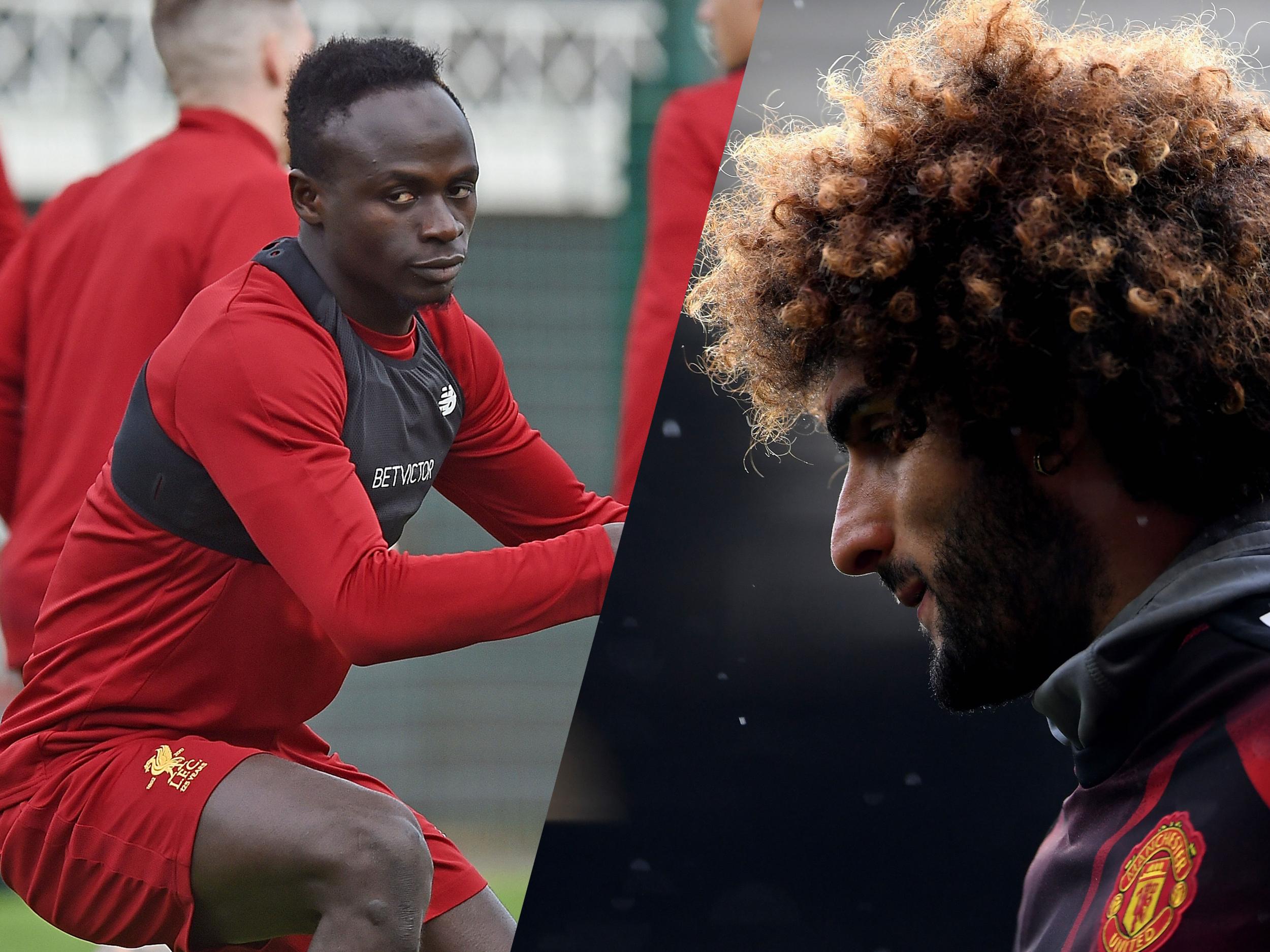Sadio Mané and Marouane Fellaini have been ruled out of Saturday's meeting