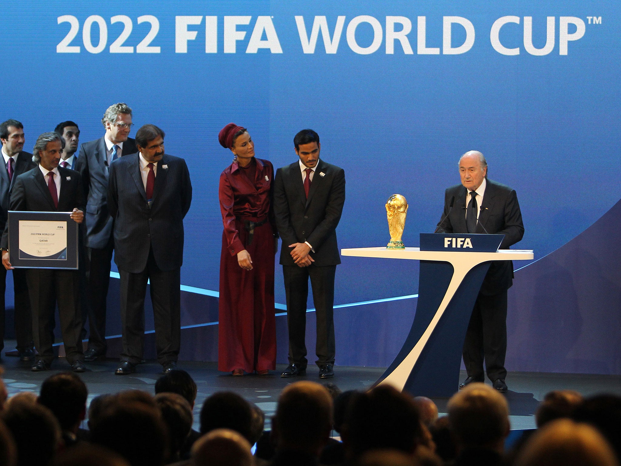 Qatar was controversially handed the 2022 World Cup in 2010 when Fifa was under Sepp Blatter’s stewardship