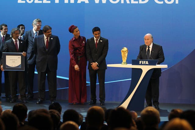 Qatar was controversially handed the 2022 World Cup in 2010 when Fifa was under Sepp Blatter’s stewardship