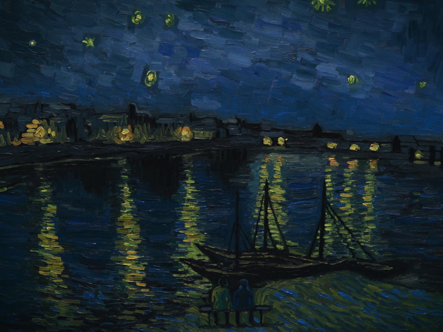 Van Gogh’s paintings come alive in ‘Loving Vincent’ such as this still of ‘Starry Night Over The Rhone’