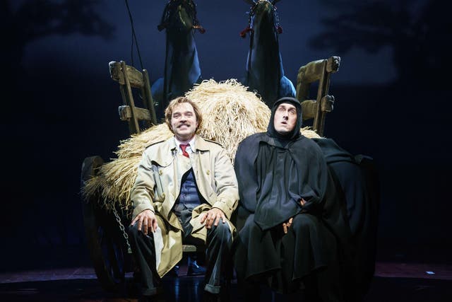 Hadley Fraser has wonderful dynamism as Dr Frederick Frankenstein, while Ross Noble scuttles around as a Cockneyfied Igor
