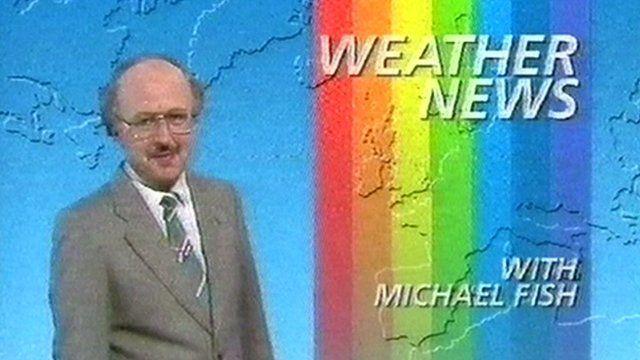 Michael Fish during the infamous broadcast